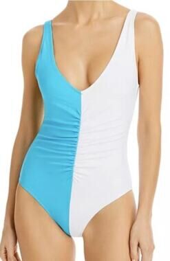 Solid & Striped The Lucia Ruched Colorblock One Piece S NWOT
